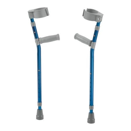 Drive Medical Pediatric Forearm Crutches, Medium, Knight Blue, Pair